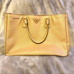 Prada Saffiano Leather Tote Nude
